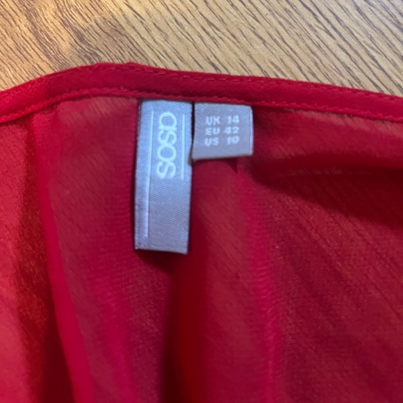 ASOS Sheer Red Top (size 10) - Picture 6 of 6